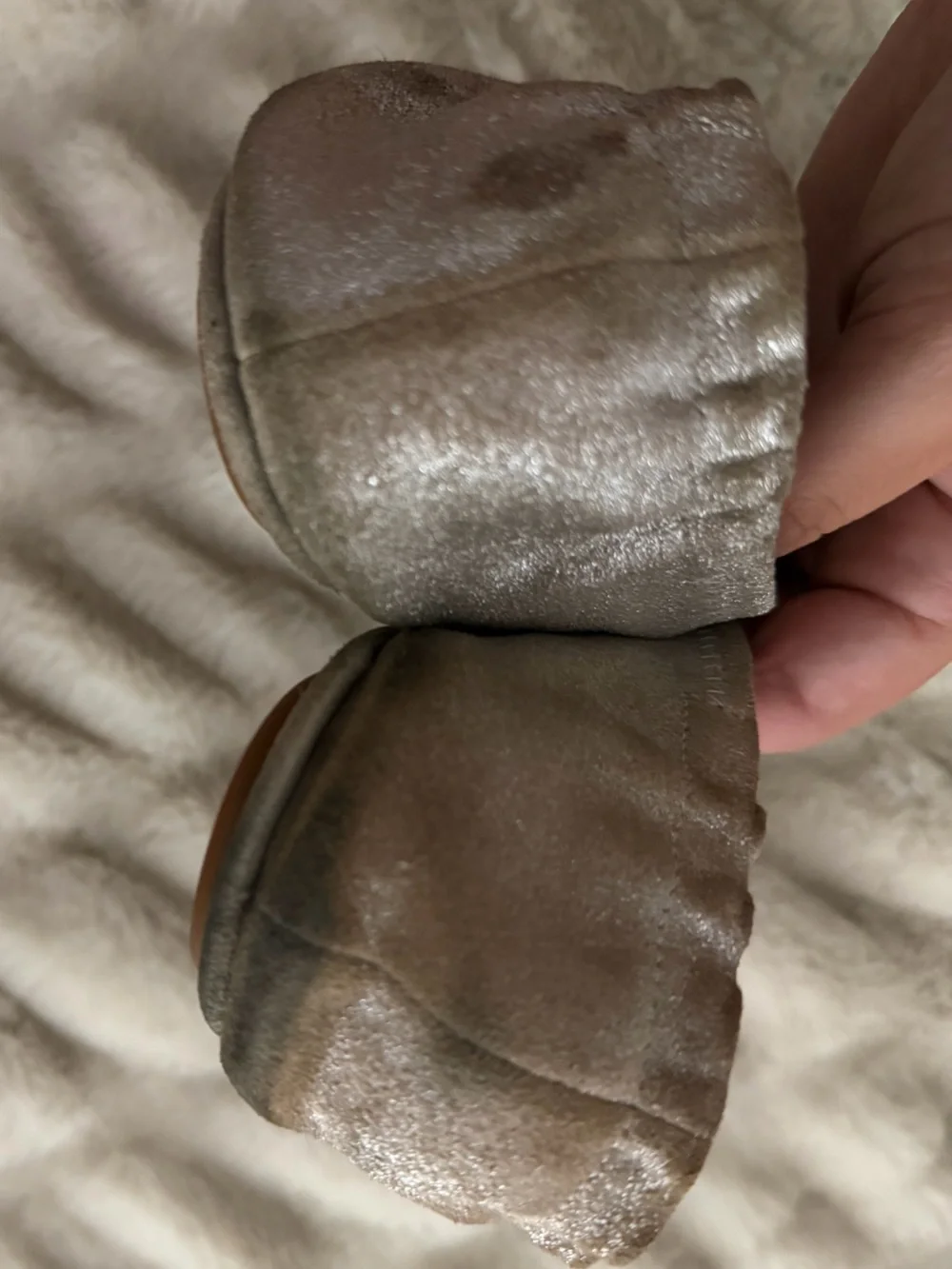 Tory Burch Metallic Minnie Travel Ballet Flats